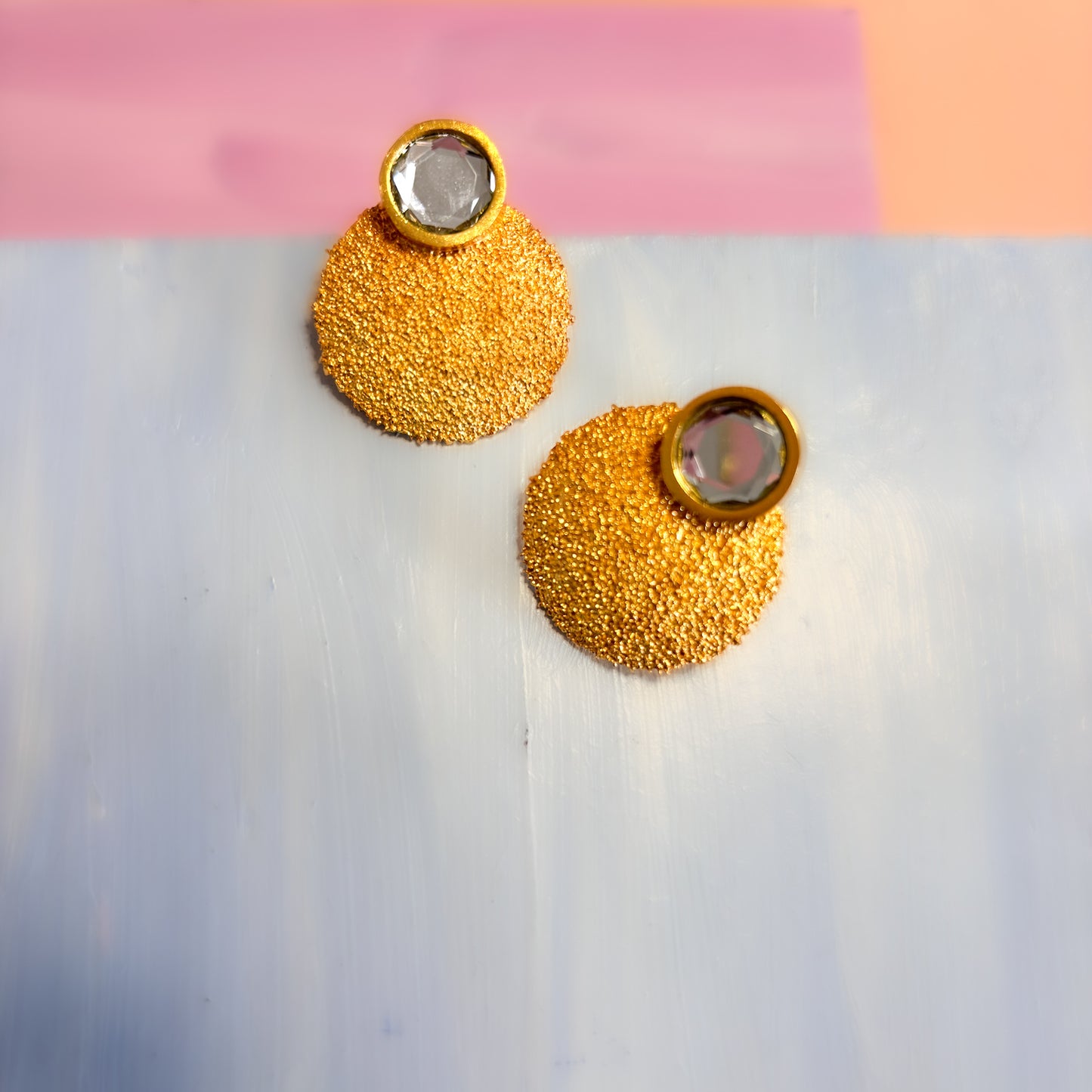 Pebble Mirror Studs