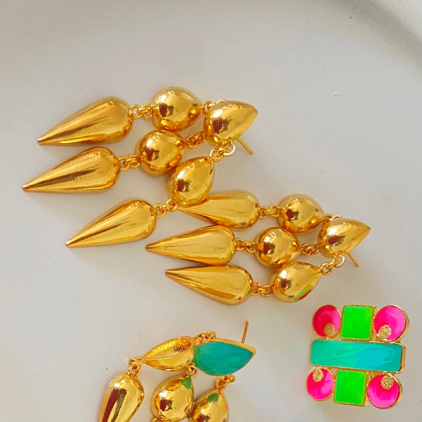 Gilded Raindrop Earrings