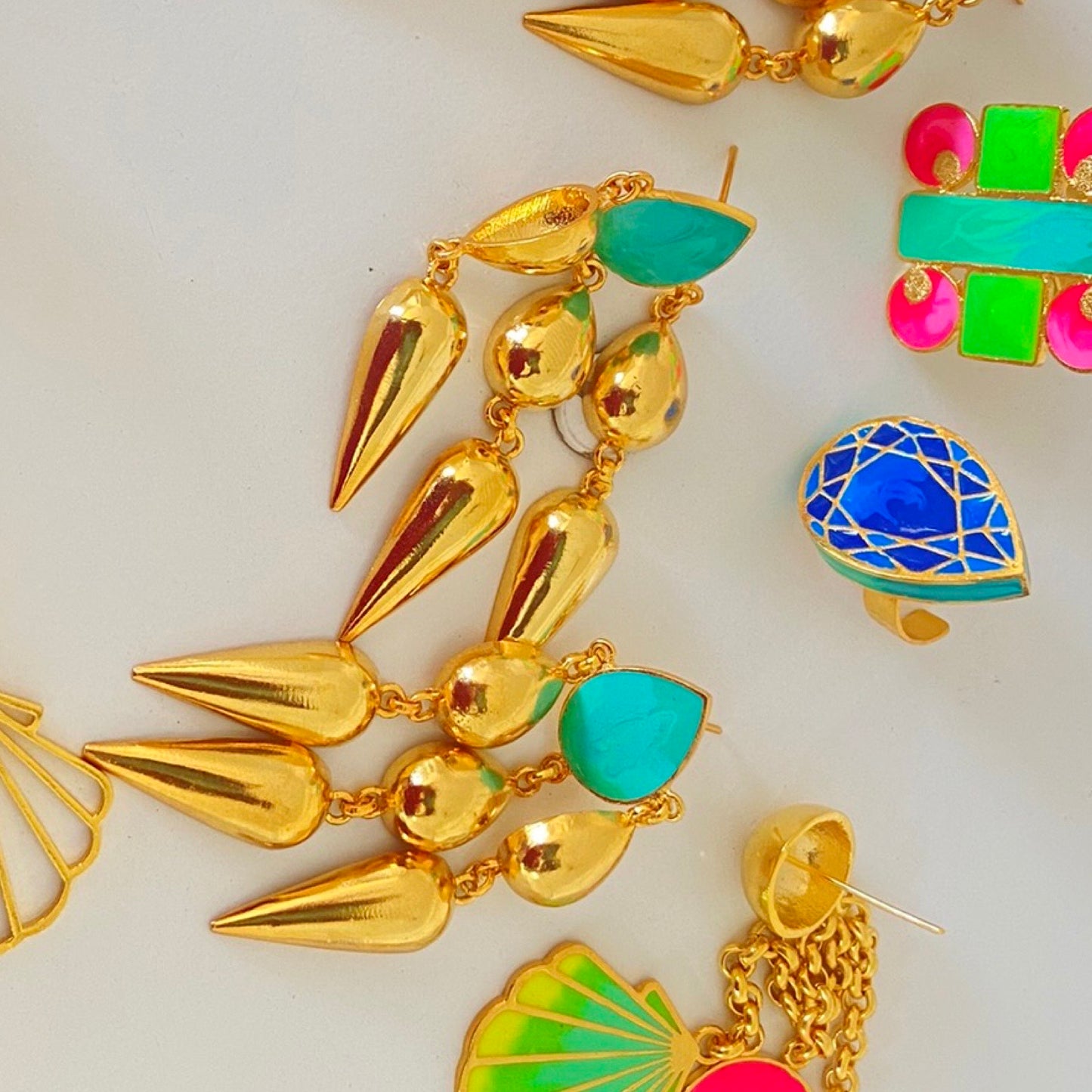 Gilded Raindrop Earrings