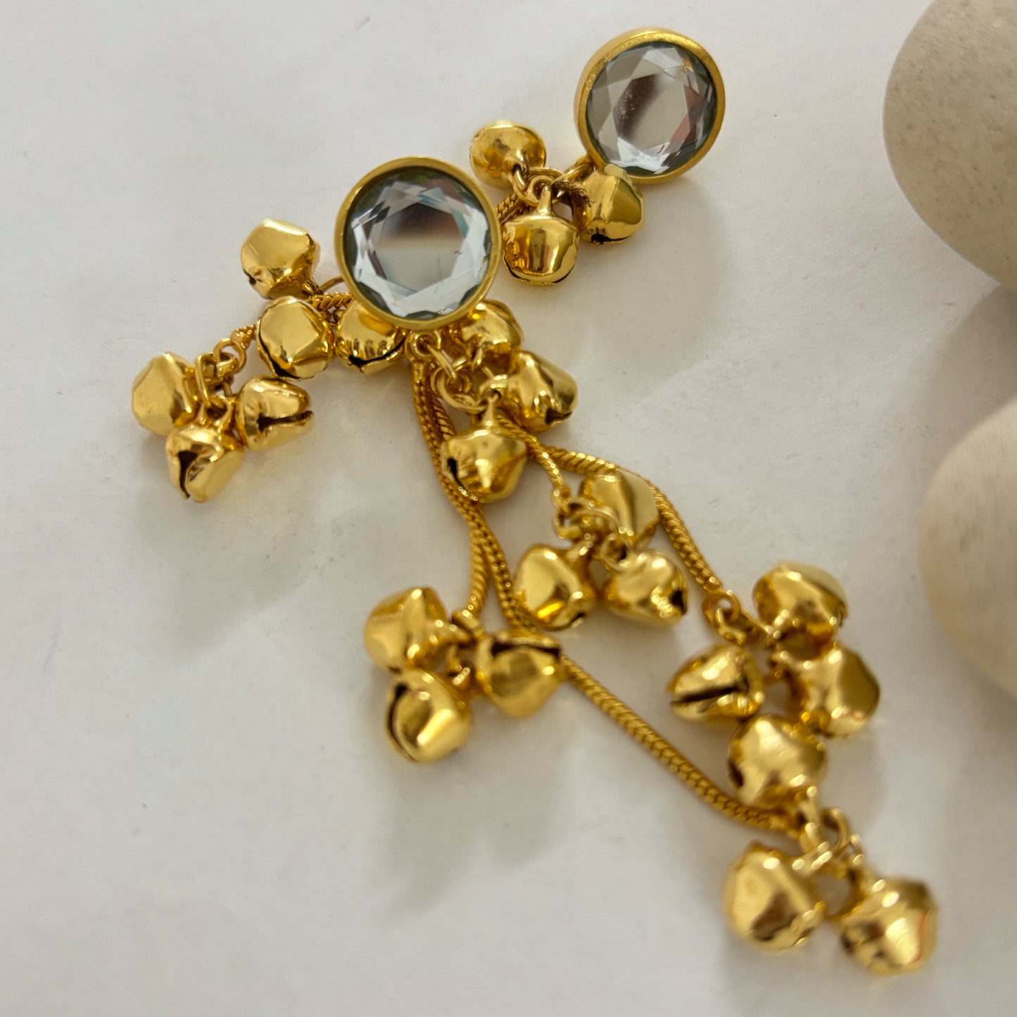 Mirror ghunghroo danglers