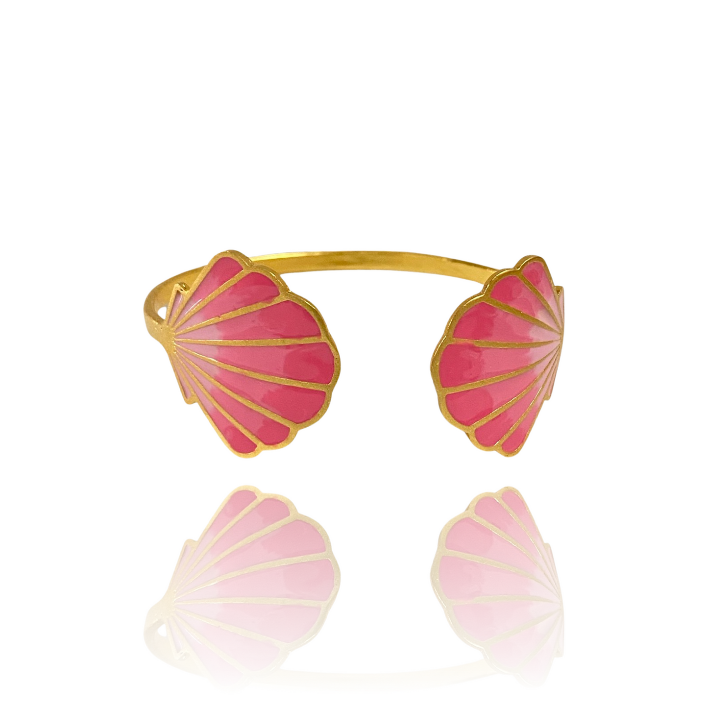 Pink seashell cuff