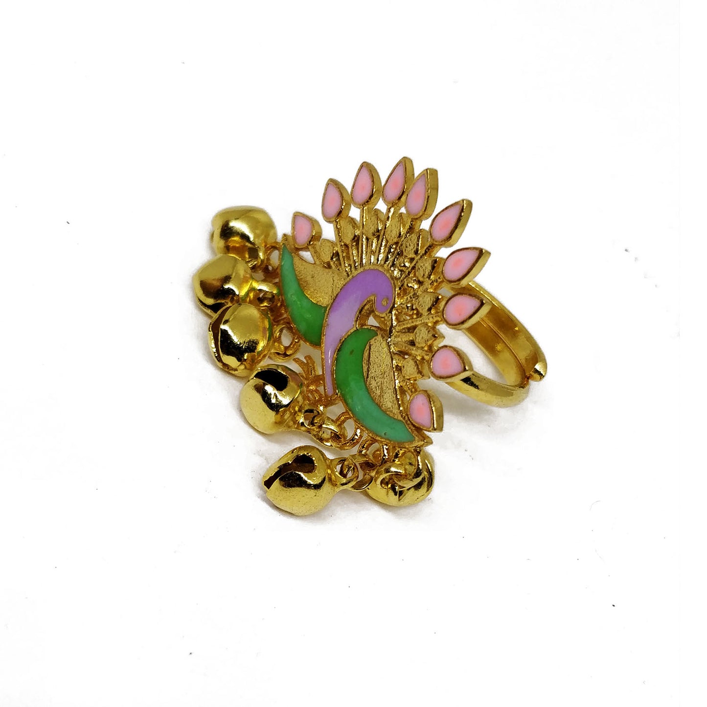 Peacock Ghungroo Ring