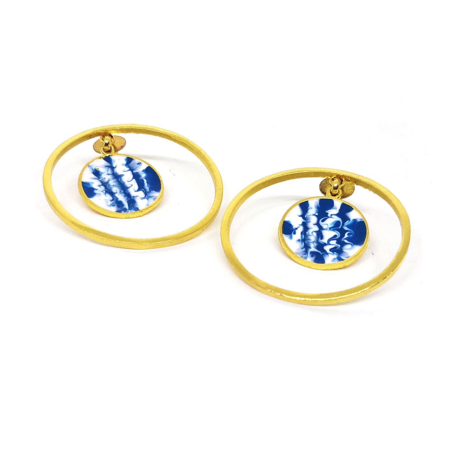 Tie dye hoop earrings