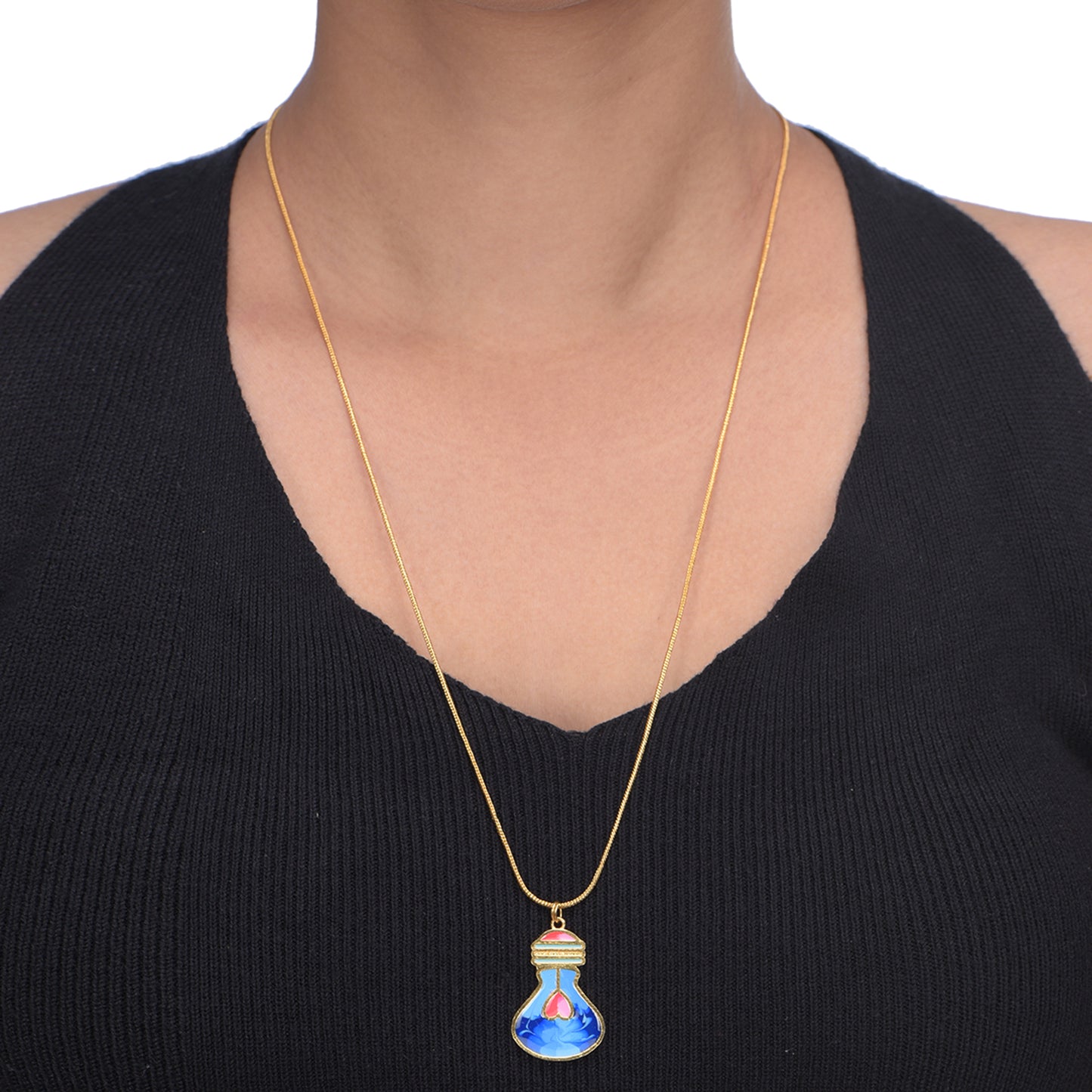 Blue bulb pendant