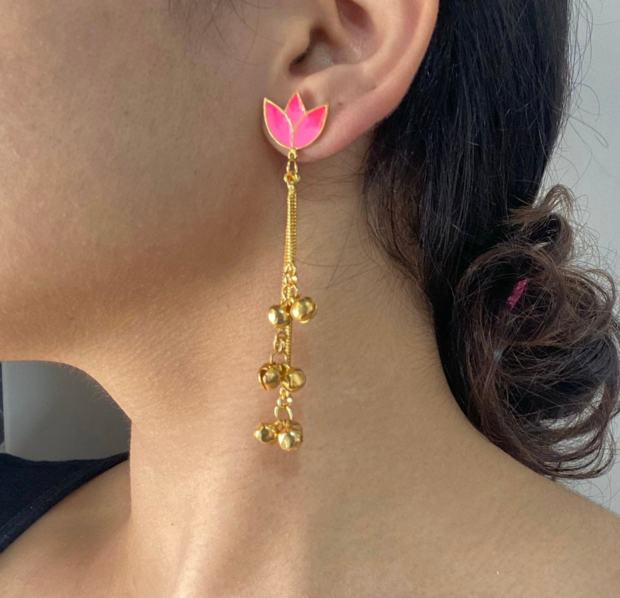 Lotus ghunghroo danglers