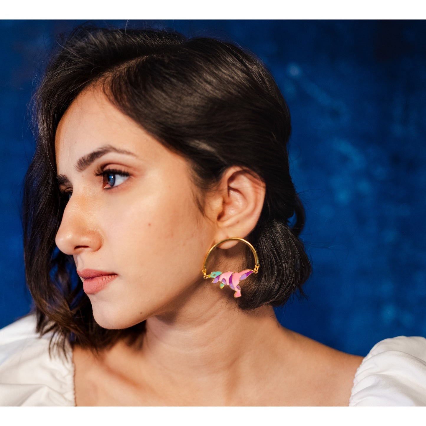 Dino ding earrings