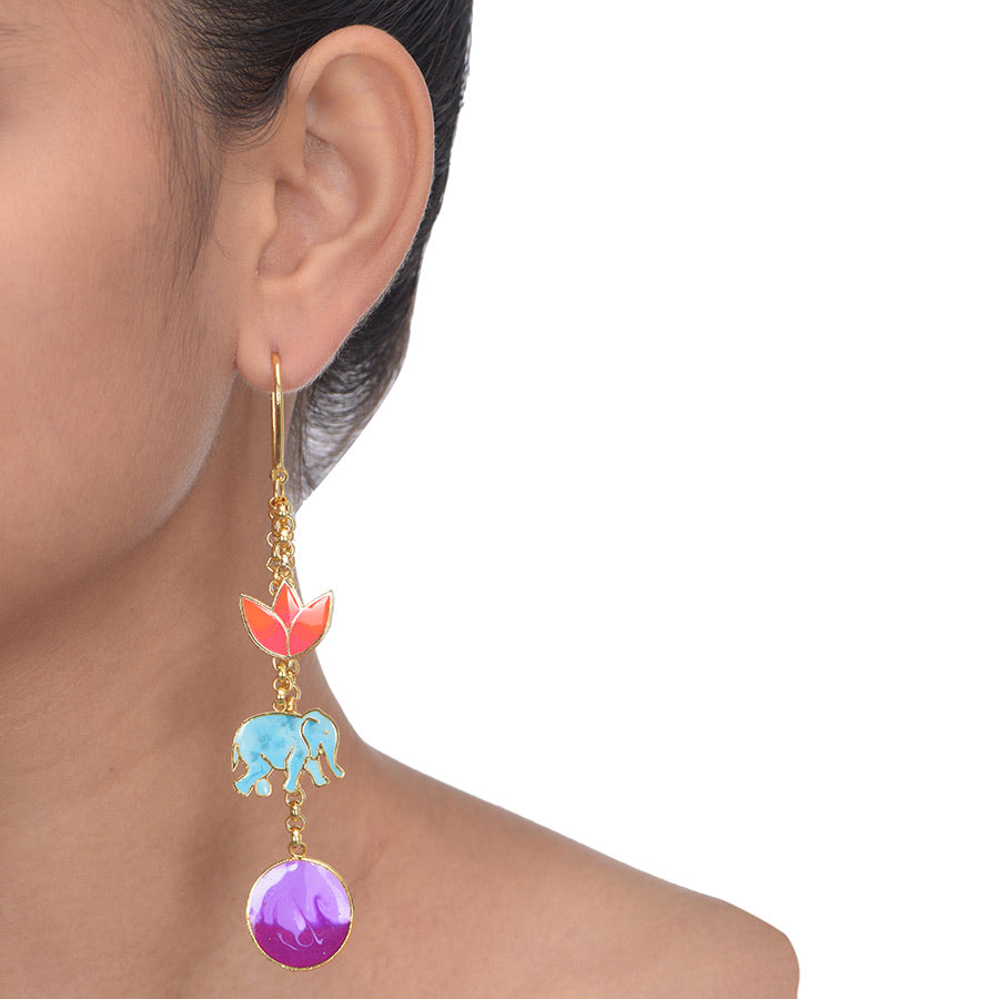 Blue Elephant earrings