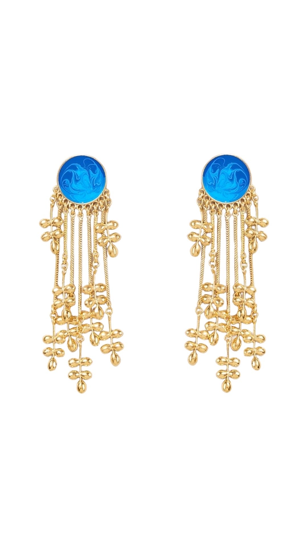 Golden waterfall earrings