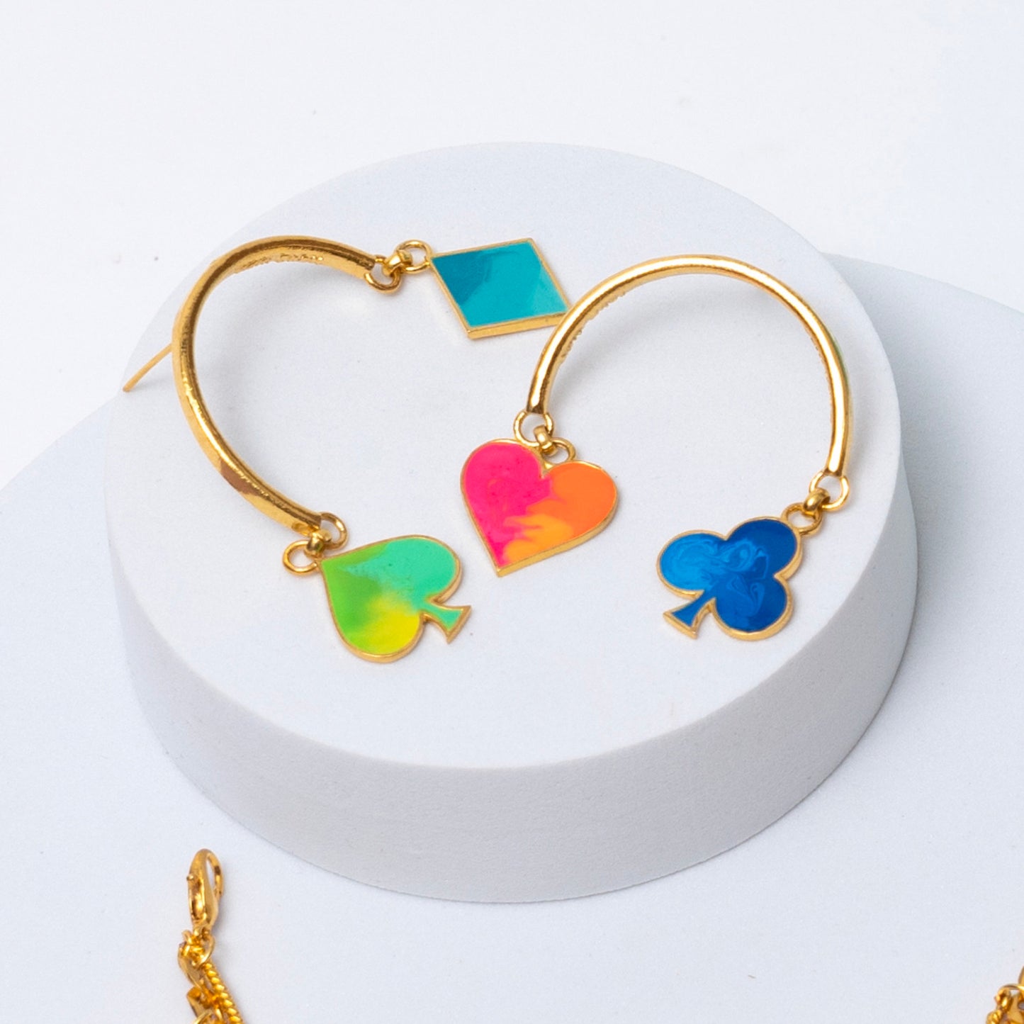 Game of cards earrings