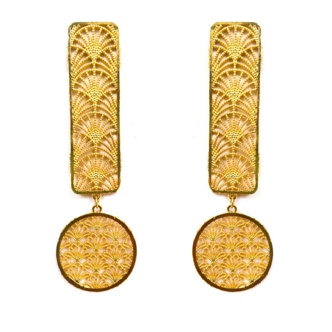 Deco Disc earrings