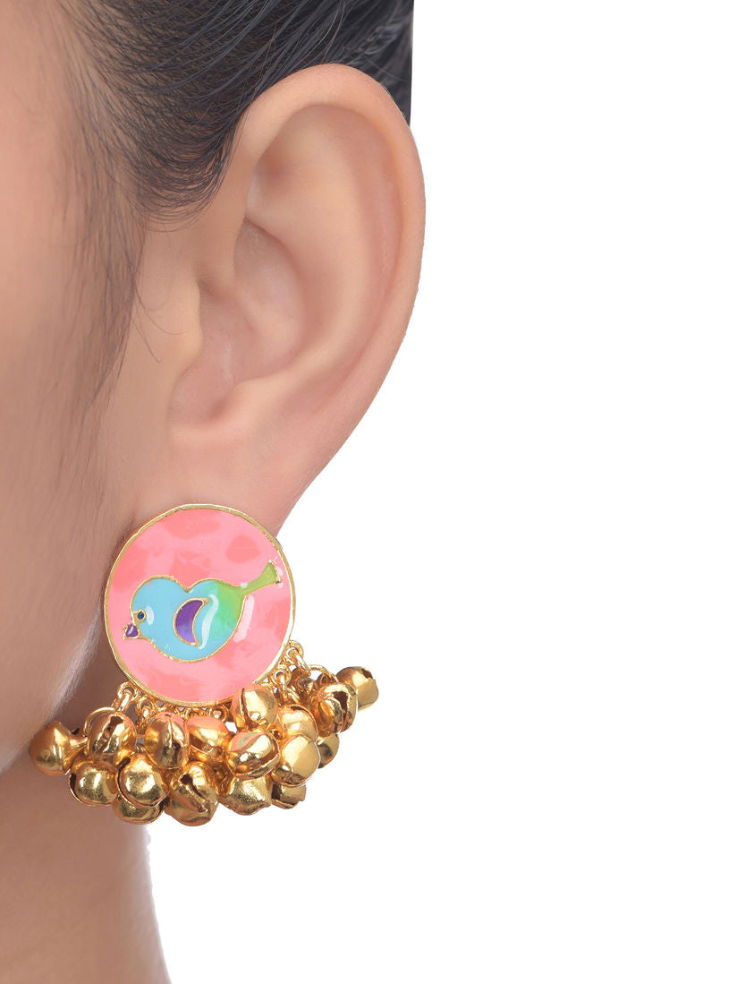 Round Birdie Earrings