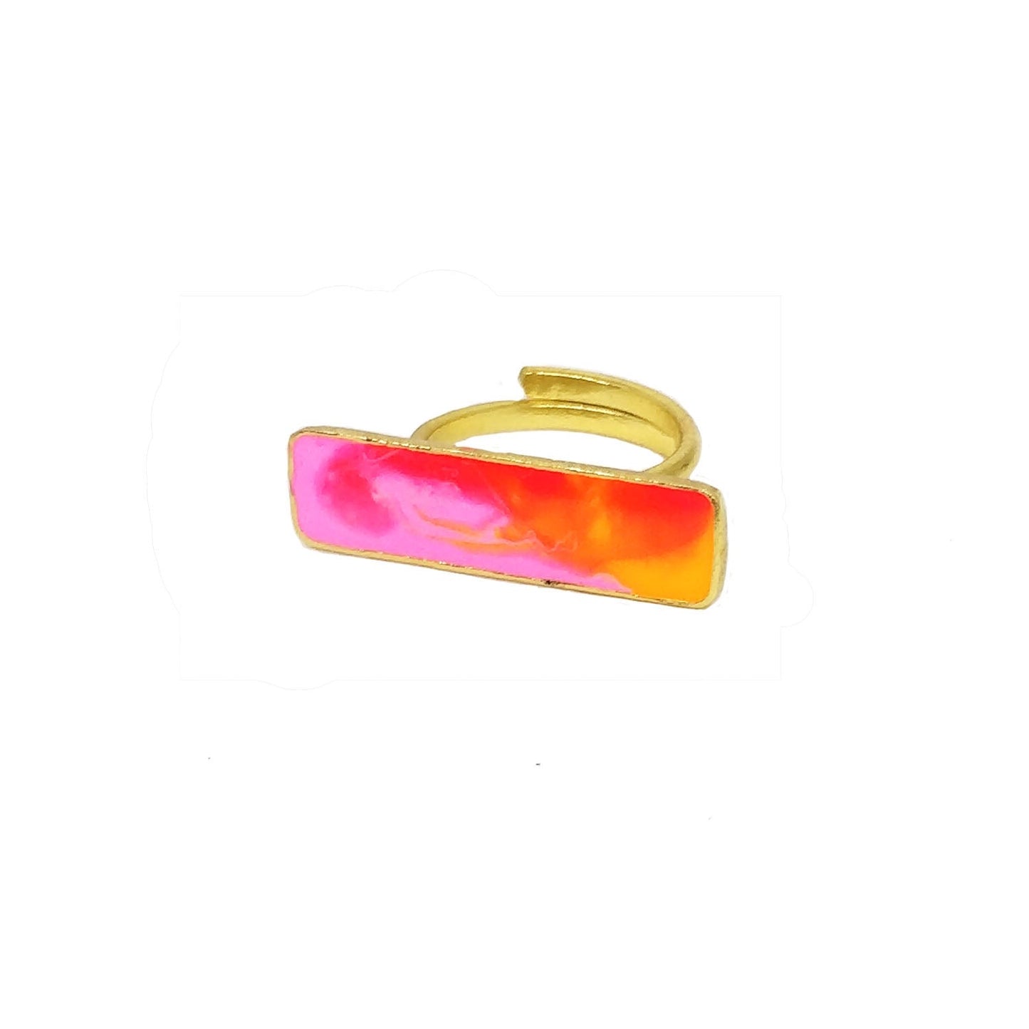 Color burst rectangle ring