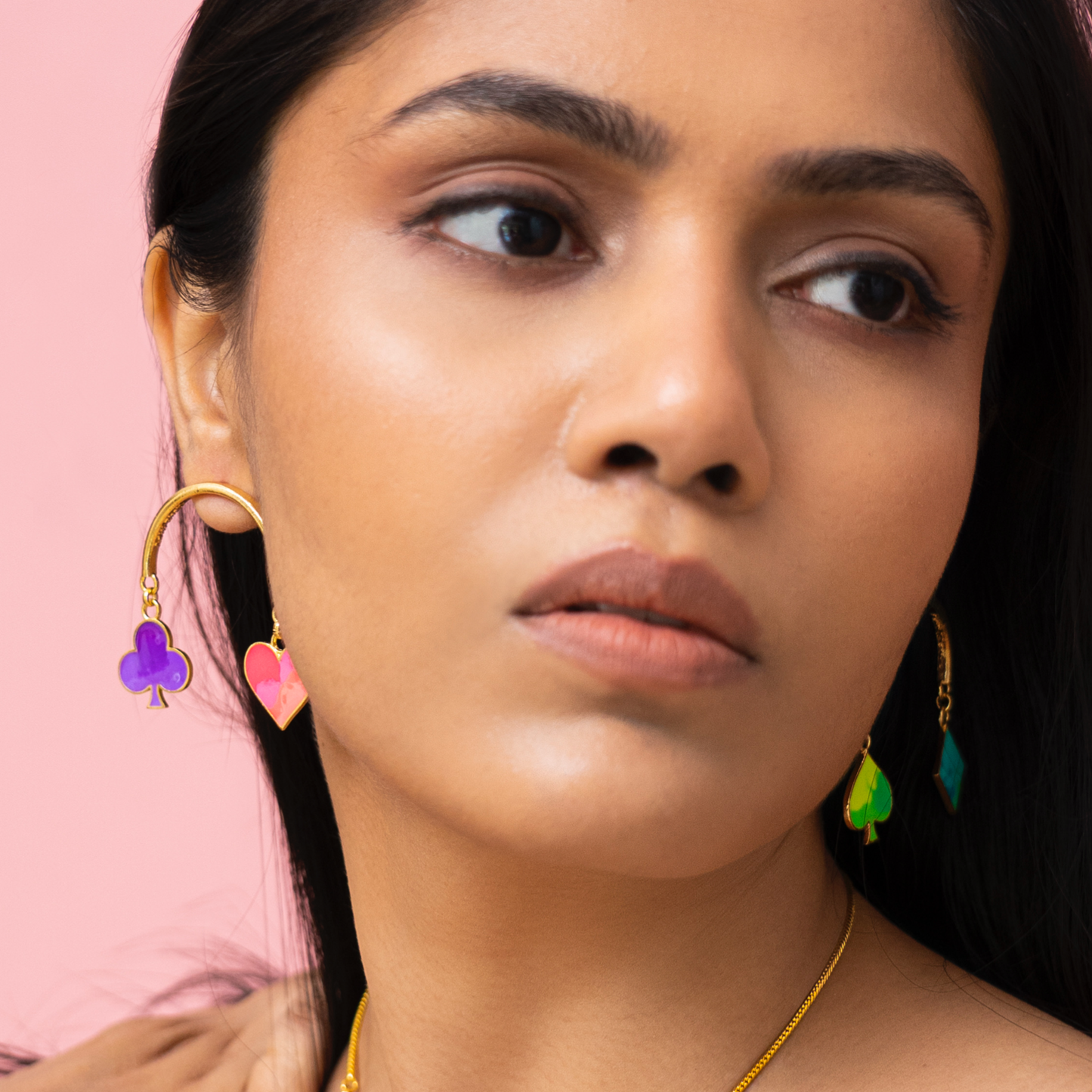 Game of cards earrings