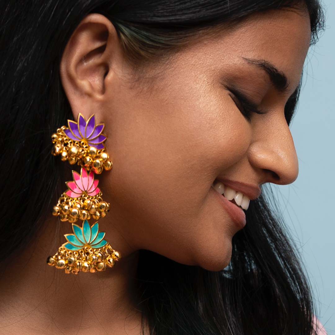 Lotus Ghunghroo Danglers
