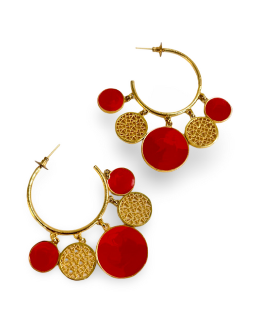 Deco charm hoops