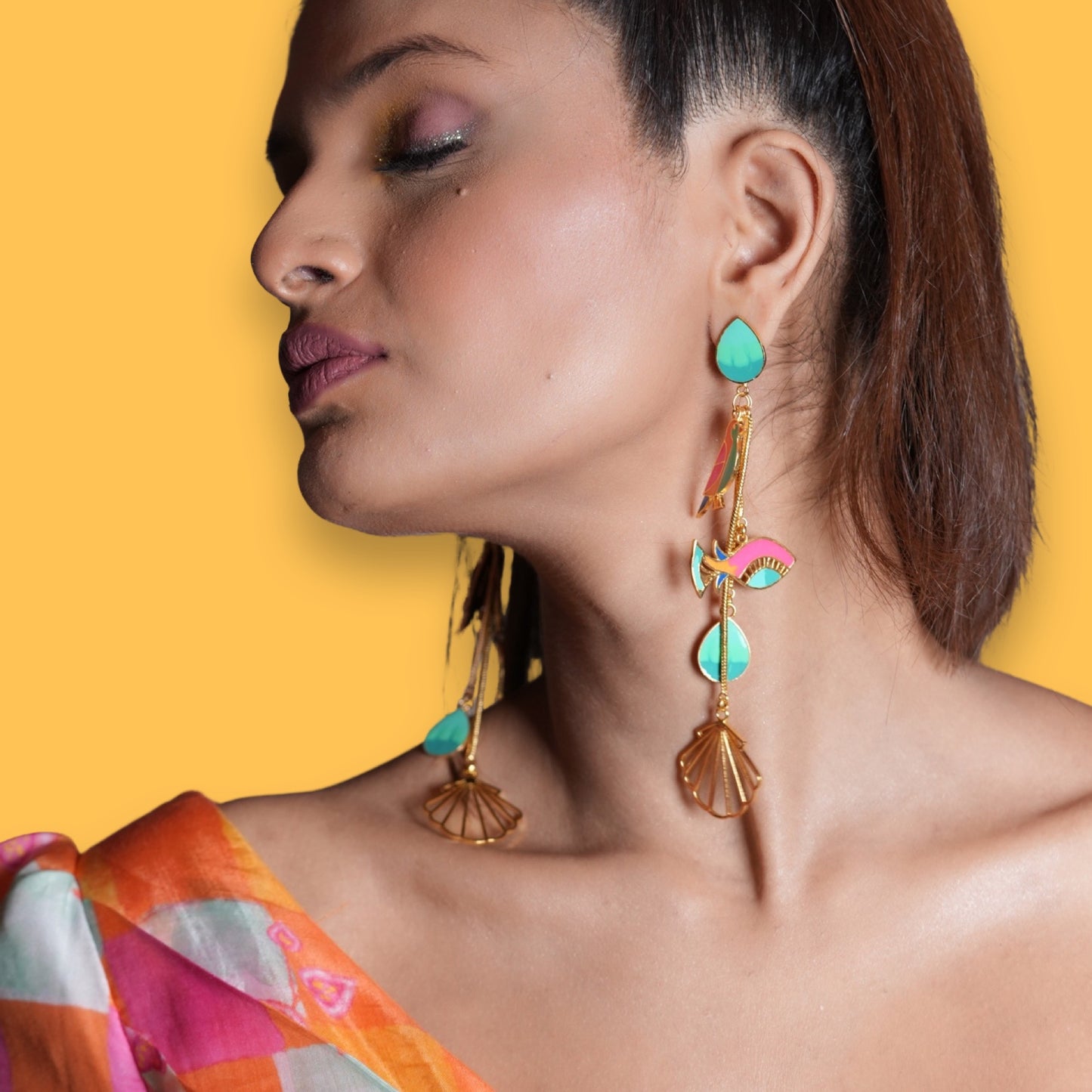 Bird and the fish earrings