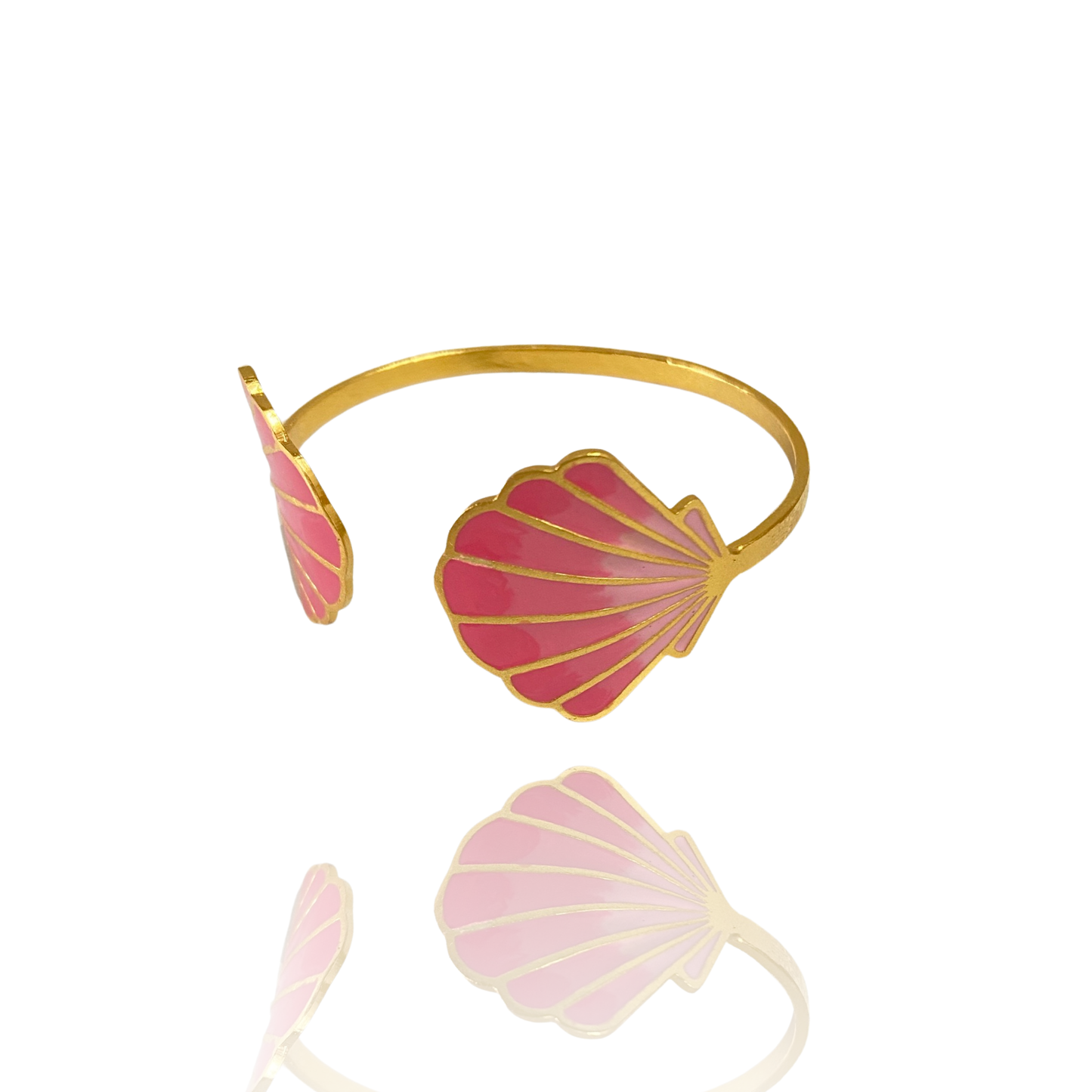 Pink seashell cuff