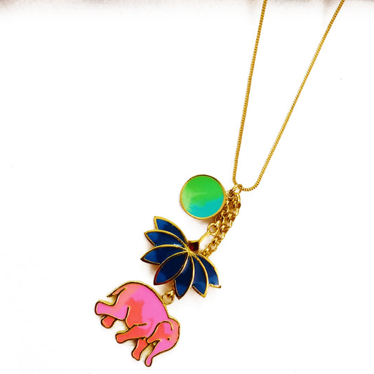 Elephant Lotus Pendant