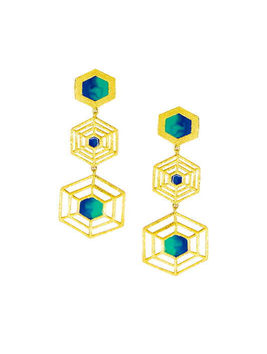 Hexagon Earrings