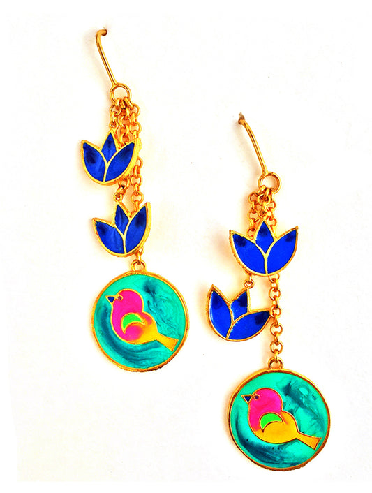 Birds And Flowers Earrings