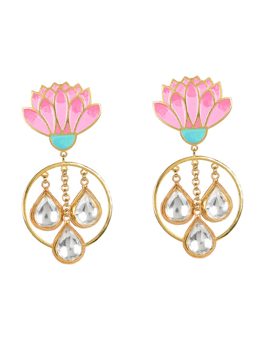 Spring Bloom Jadau Earrings