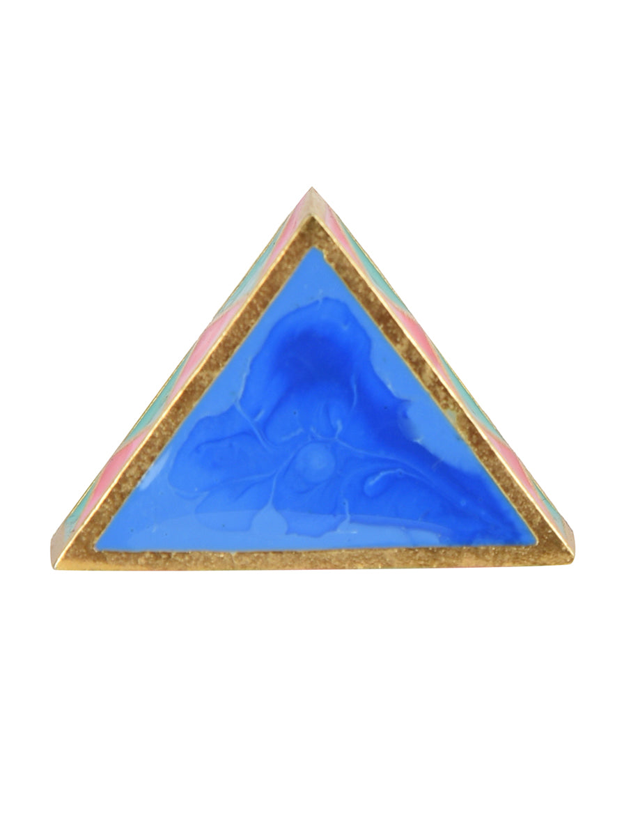 Triangular Madhubani Ring