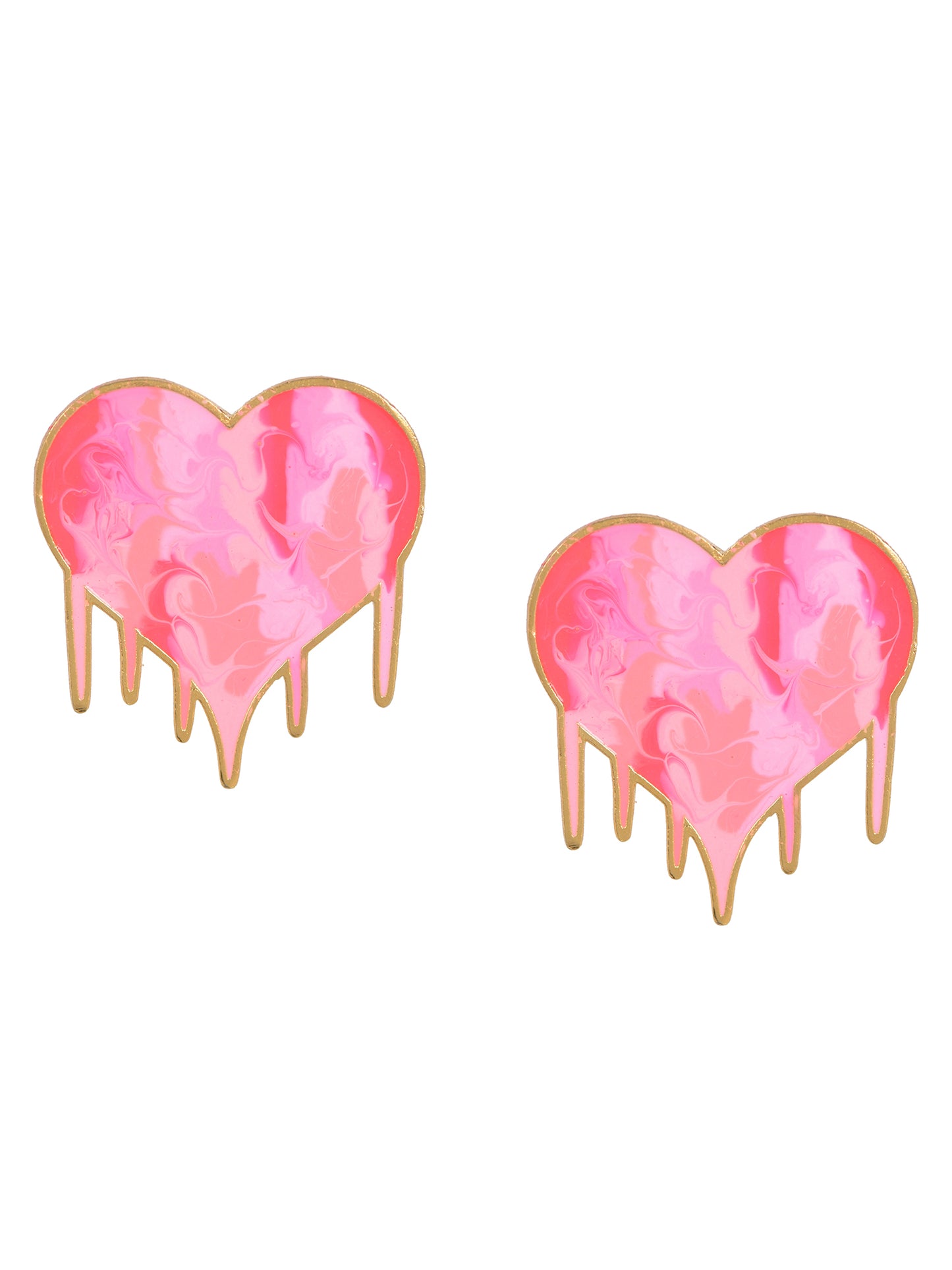 Hearts full of love earrings- pink