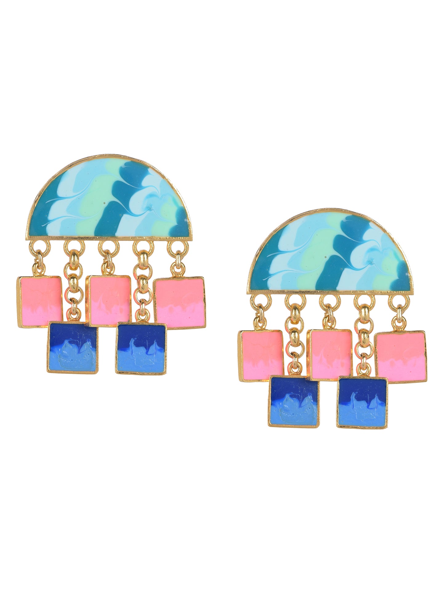 Geometric love earrings