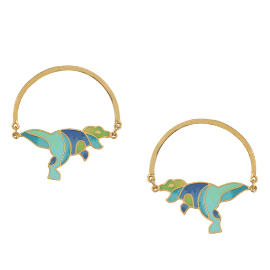 Dino ding earrings