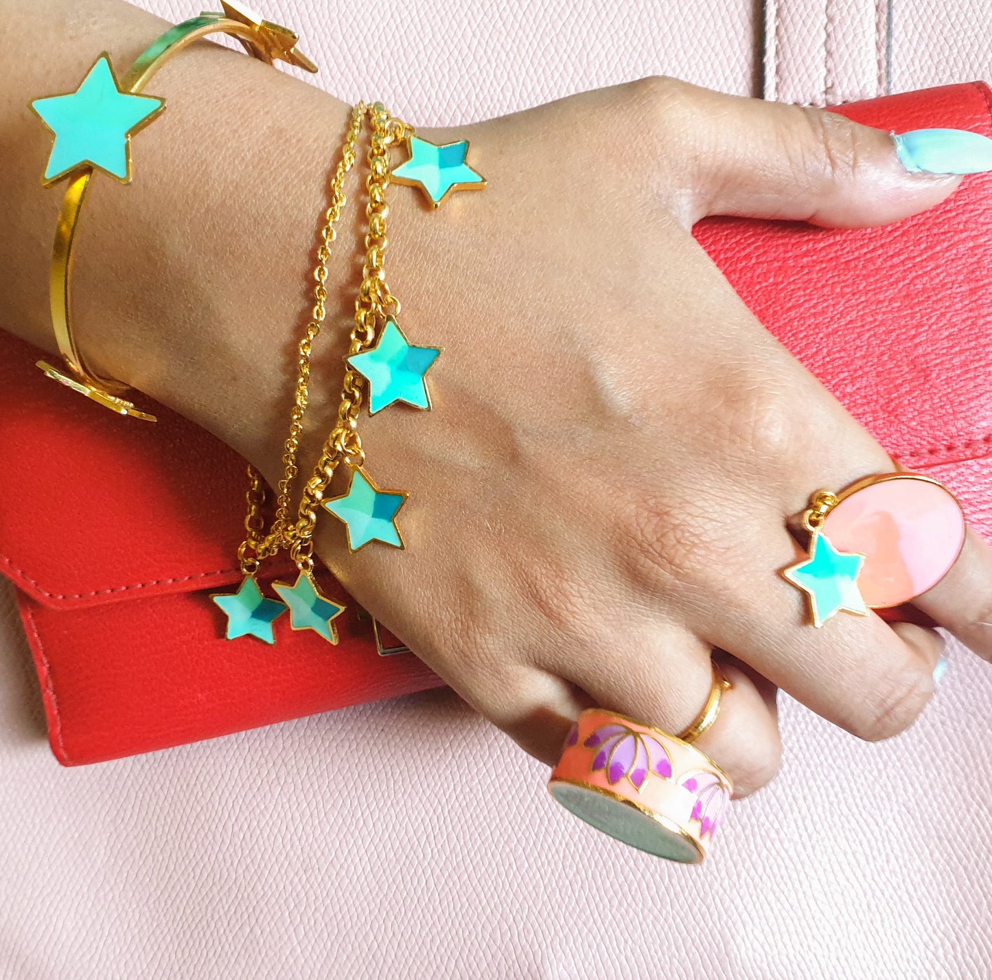 Blue star bracelet