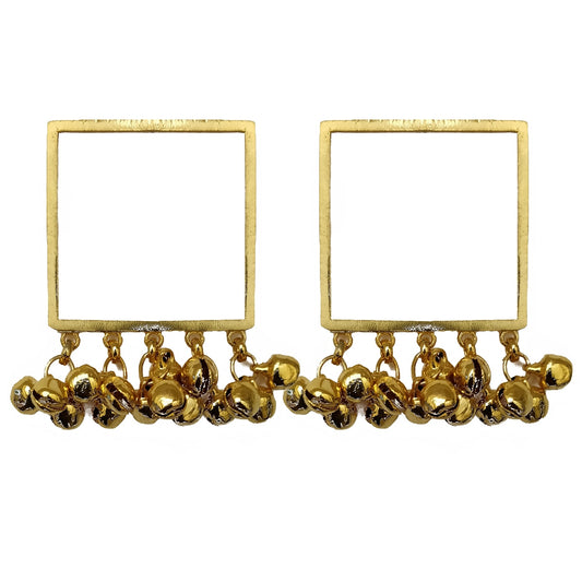 Square Ghunghroo Earrings