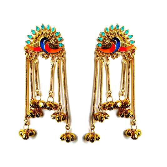 Dance Of The Peacock Ghunghroo Earrings