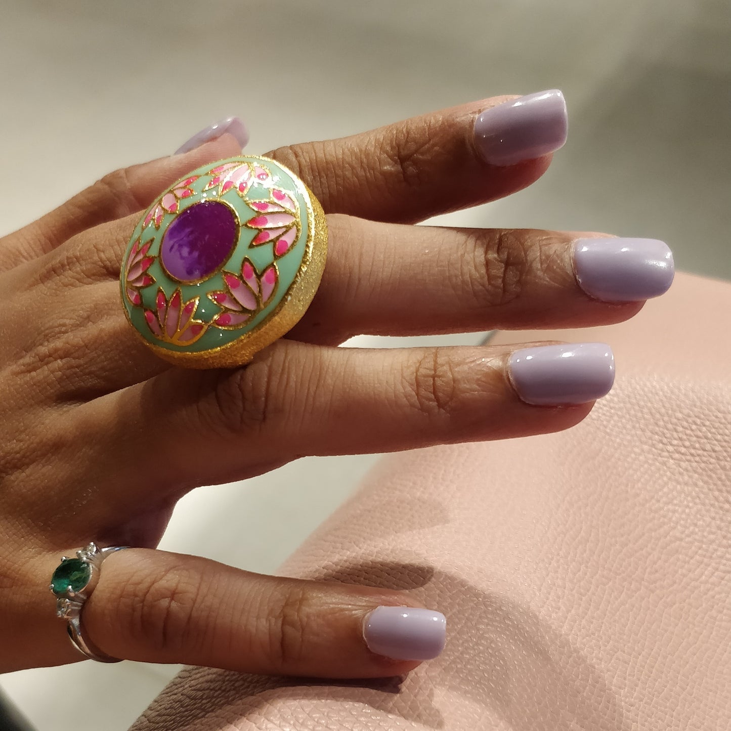 Purple Lotus Ring