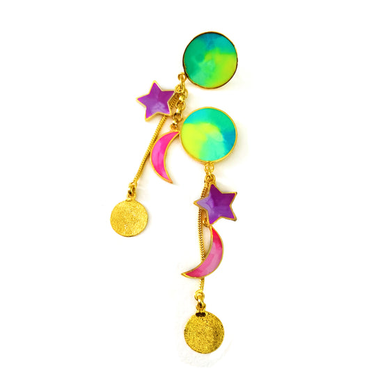 The moon and the stars earrings