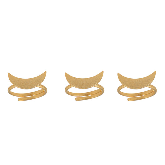 Set of 3 moon rings