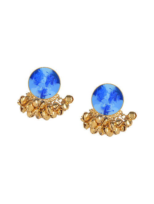 Blue  Ghunghroo Earrings