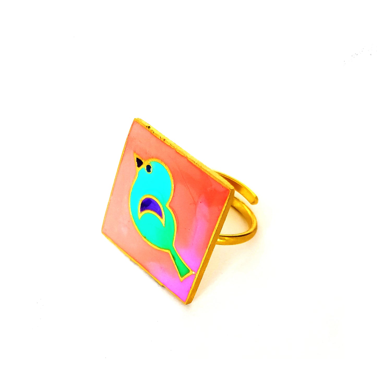 Birdy Ring Pink Peach