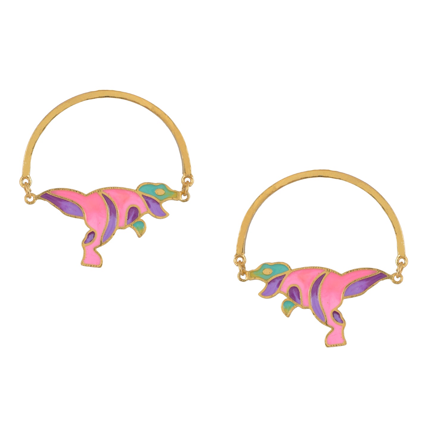 Dino ding earrings