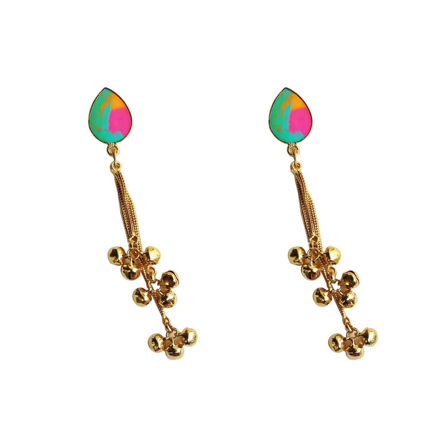 Drop ghungroo earrings