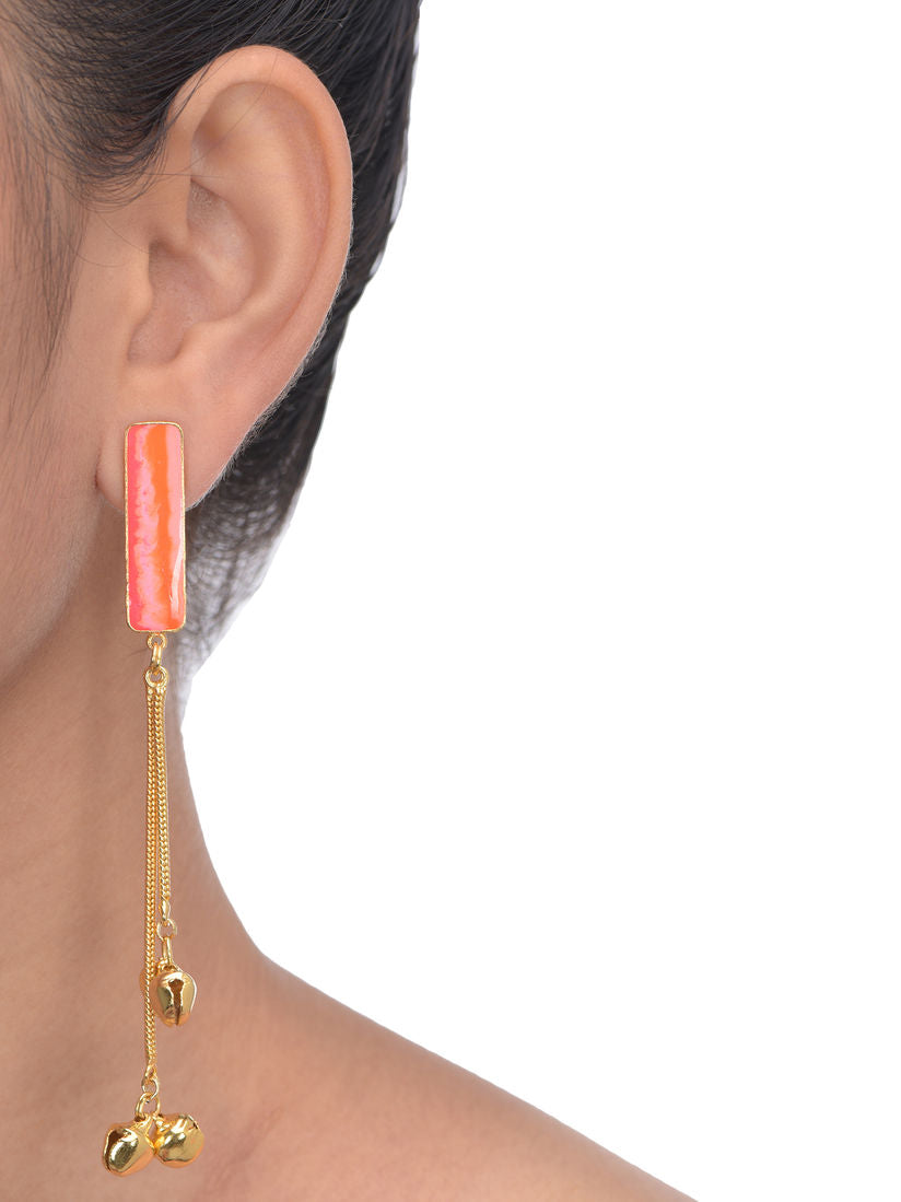 Geometric Ghunghroo Earrings