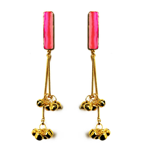 Geometric Ghunghroo Earrings