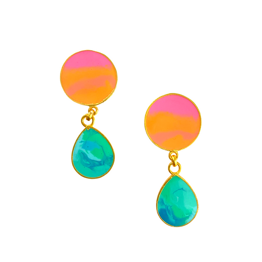 Blue drop earrings