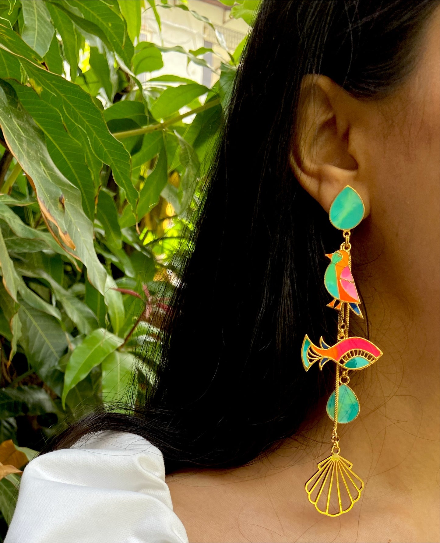 Bird and the fish earrings