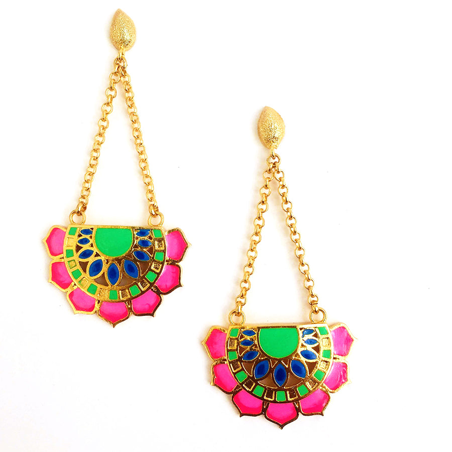 Jaipur Love Fan Earrings