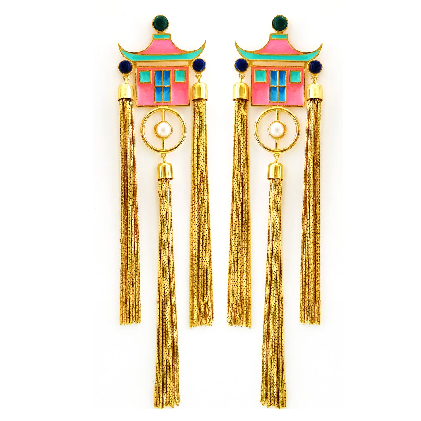 Pagoda Tassel Earrings