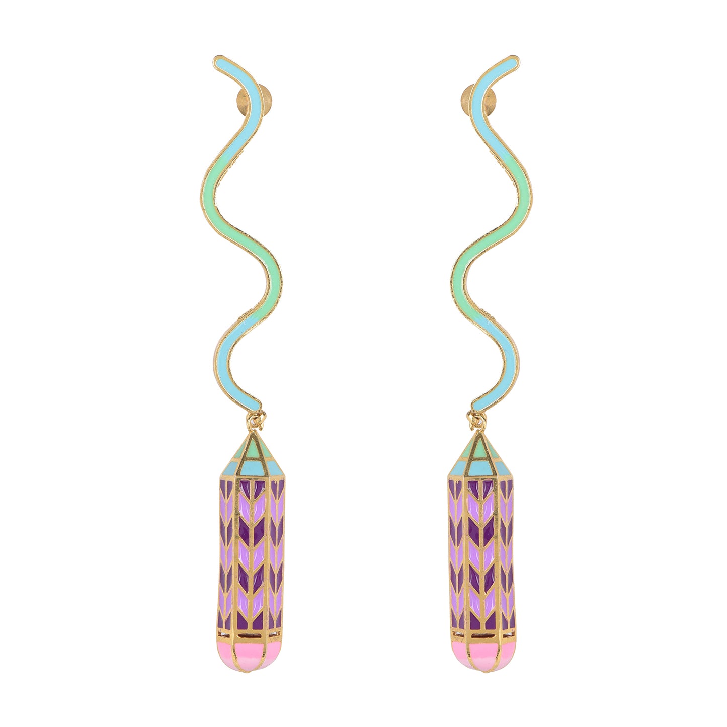 Purple Pencil Daydream earrings